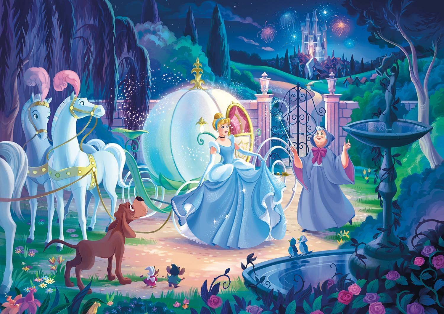 Buffalo Games - Silver Select -Disney - Cinderellas Carriage - 500 Piece Jigsaw Puzzle for Adults -Challenging Puzzle Perfect for Game Nights - Finished Size is 21.25 x 15.00