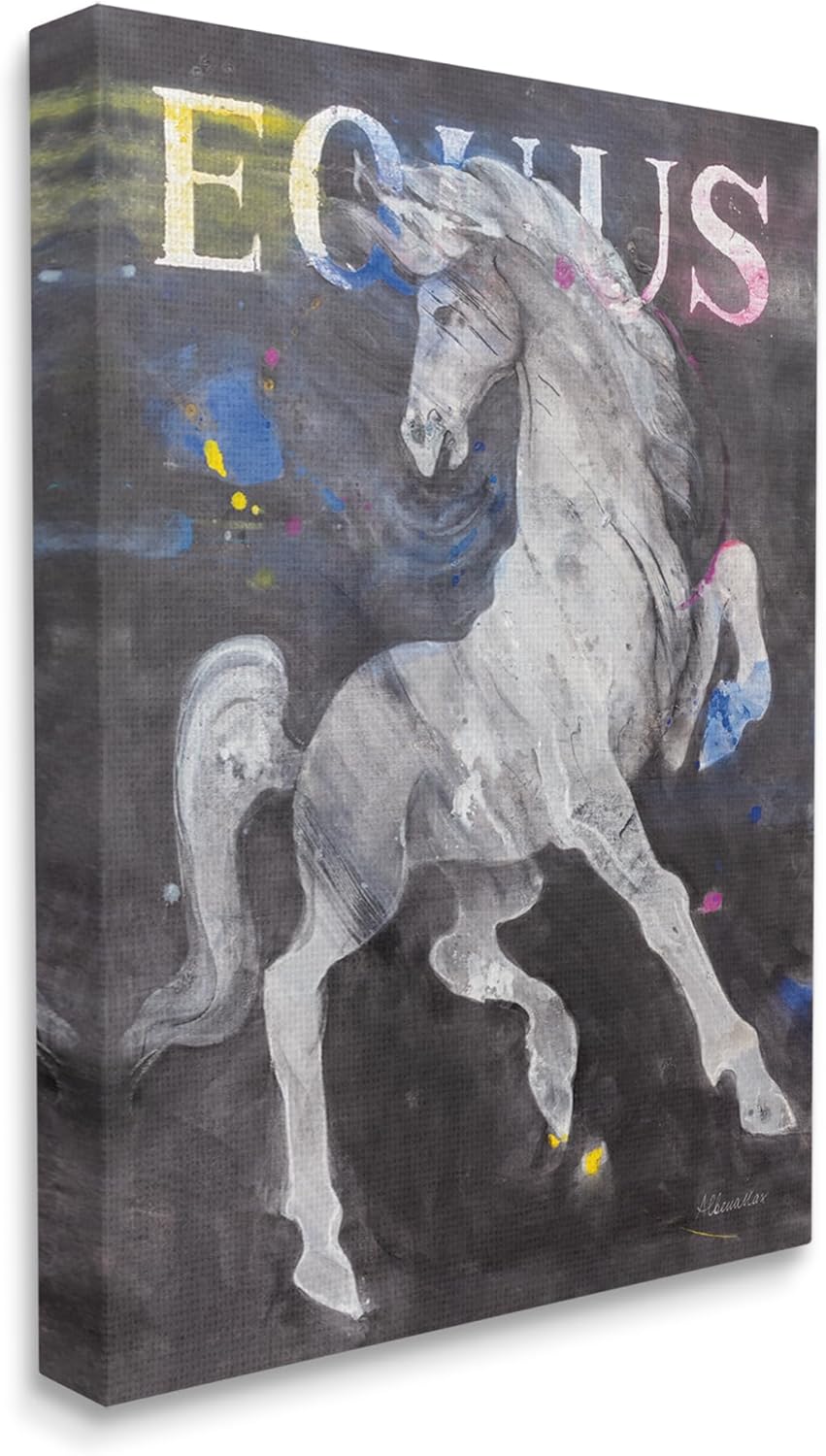 Stupell Industries Modern Equus Stallion Canvas Wall Art Design by Albena Hristova