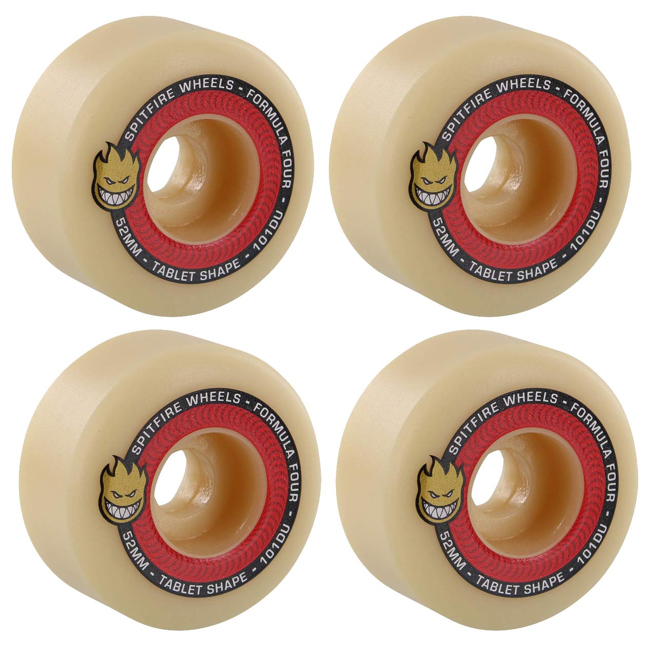 Spitfire Unisex Adult Formula Four Classics 101 Classic Shape. The #1 Shape In Skateboarding Worldwide - Proven for Speed and Control. - Green, 52mm