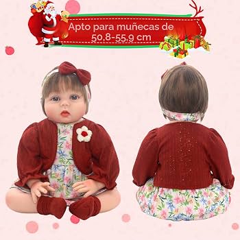 5 Piezas Ropa Para Muñecas De 50-55 Cm – Falda De Tul Mariposa, Chaqueta De Punto, Diadema, Calcetines, Ideal Para Muñecas Reborn