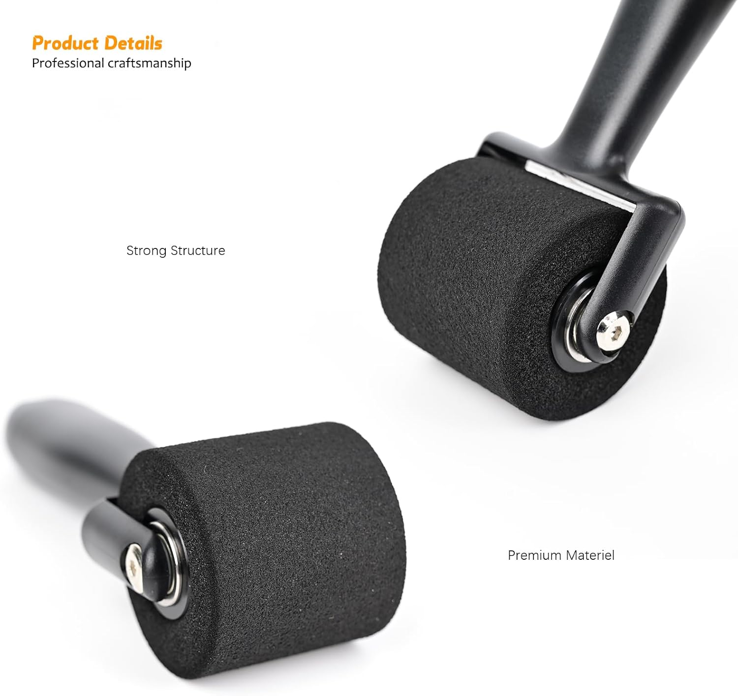 EHDIS Sponge Seam Roller 2PCS Sewing Seam Rippers Paint Rollers, Small Paint Roller Tool Vinyl Wheel Roller for Wall Painting,Car Wraps, Film Tinting or Wallpaper, Print, Ink and Stamping Roller Tool
