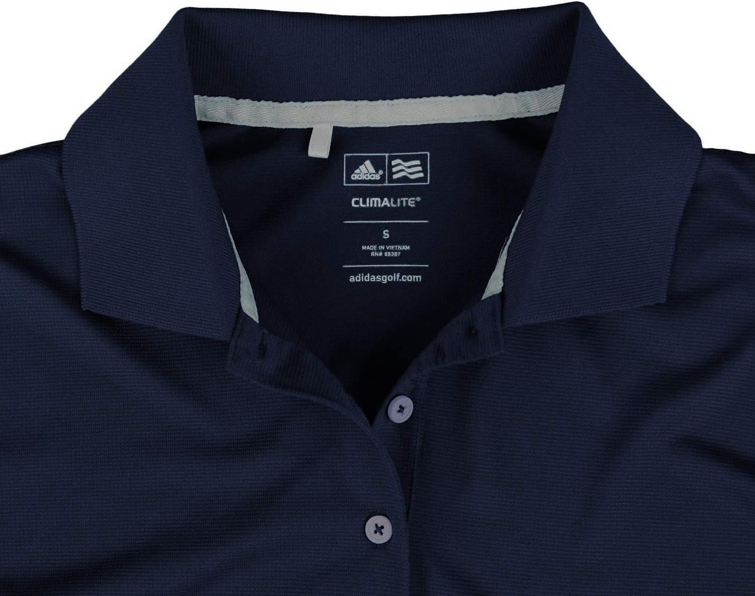 adidas Womens Lightweight Climalite Textured Solid Golf Polo Shirt