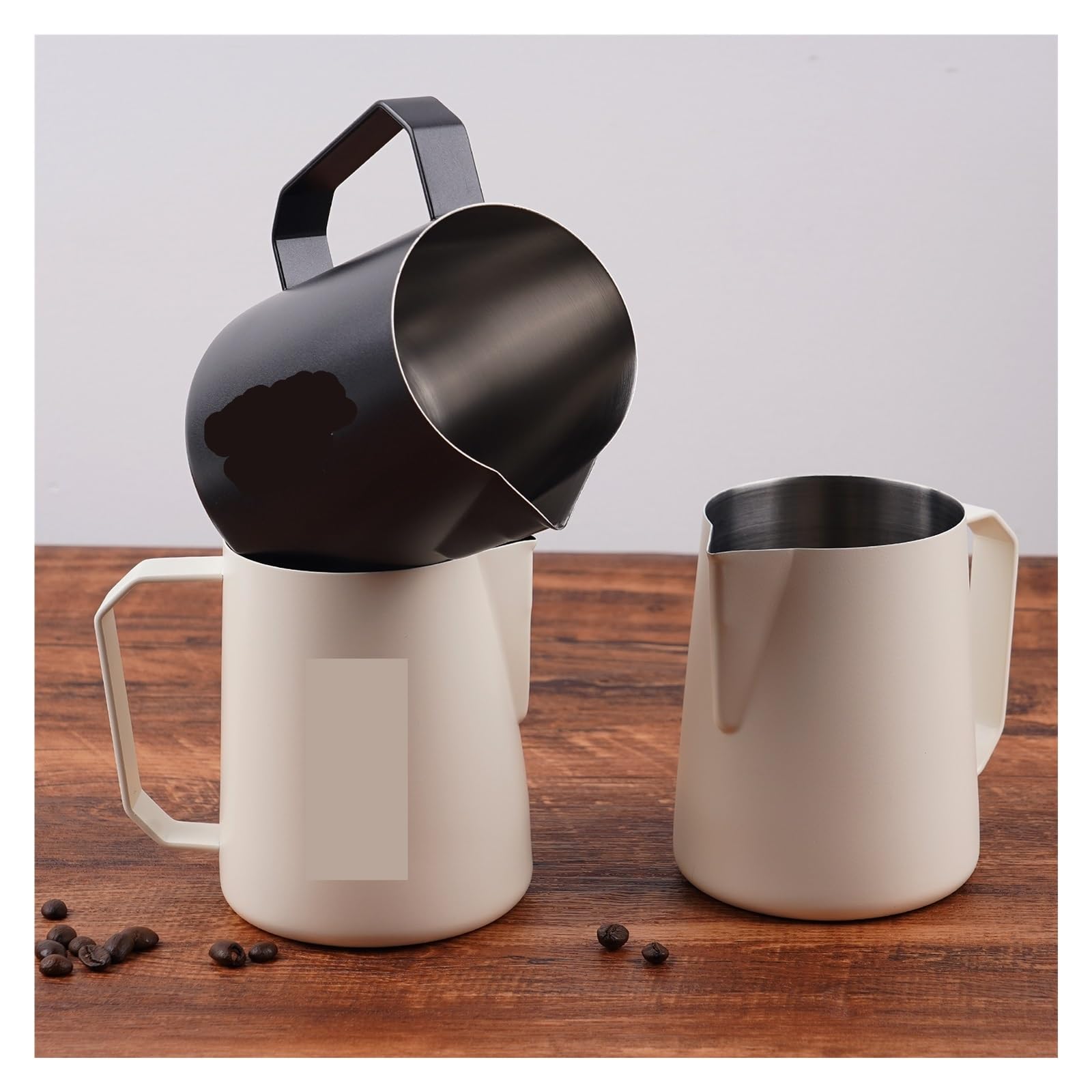 Jarra de leche 500ml, jarra for espumar en estufa, Compatible con café estilo barista casa, Latte Art Pouring(200X220cm)