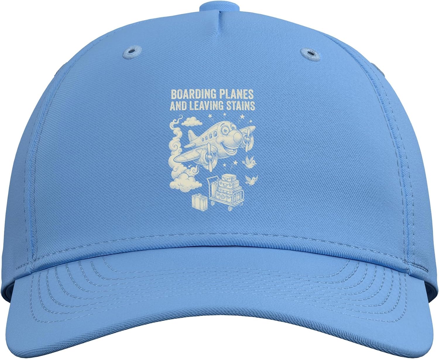 Funny Airport Exchange Vintage Airplane Travel Humor Adjustable Baseball Hat image 2