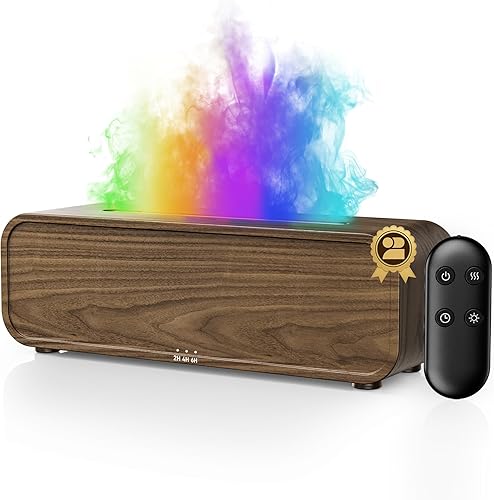 Humidificador difusor de aire con llama reactiva con sonido, difusor de aceite esencial de aromaterapia de 7 colores, humidificador ultrasónico de