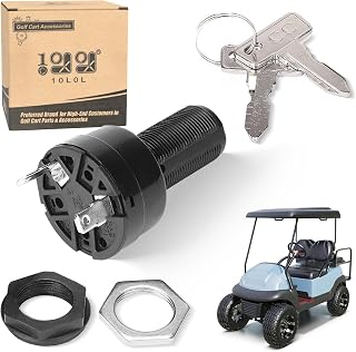 10L0L Starter Ignition Switch for Club Car Precedent 2004+ Electric Golf Cart, w/Standard Keys, OEM# 1025086011012505