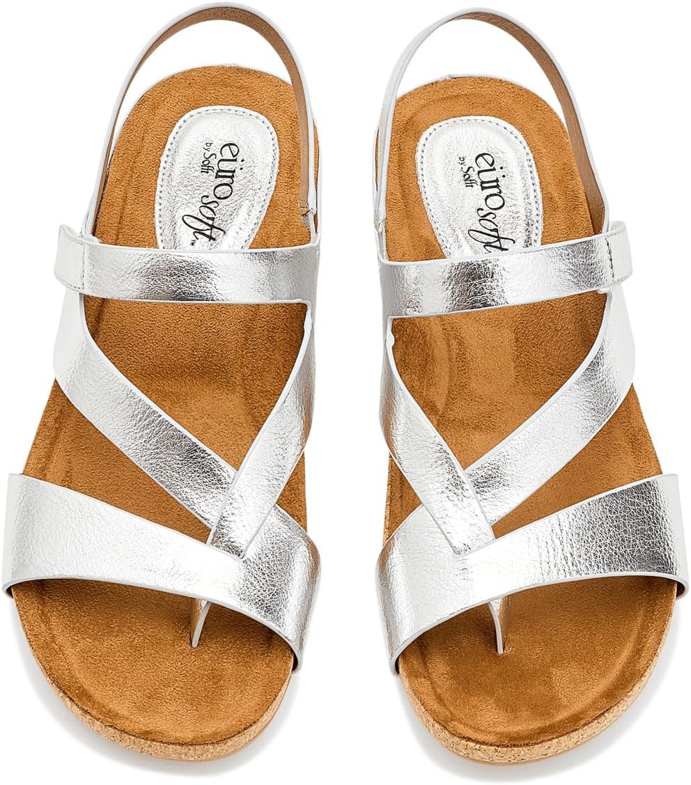 EuroSoft Women Gianetta Silver, 8 Medium