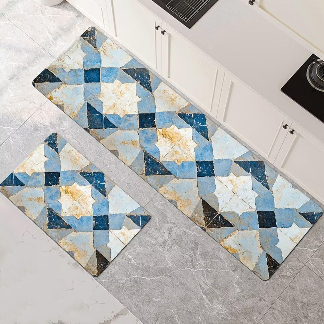 Alfombras de cocina de 2 piezas ideales para dar confort a tu lavandería, pasillo y comedor