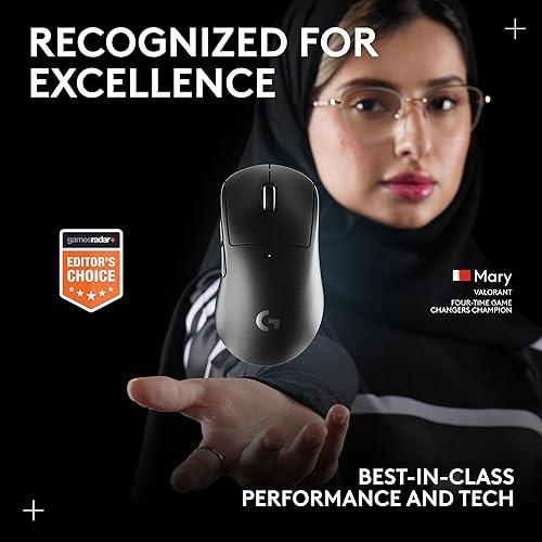 Miniatura 10 de Logitech G PRO X Superlight 2 DEX Lightspeed - Mouse inalámbrico para juegos, 2.12 onzas, calidad profesional con 5 botones programables, carga