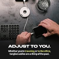 Vista 6 de Side Winder Mini and Max Headphone, Earbud and Charging Cable Winder and Organizer Perfect for Wrapping Earbuds and Cords for Travel and