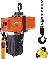 VEVOR 1100 lbs Electric Chain Hoist, 15 ft Lift Height, 120V Overhead Crane w/ G100 Chain & 10 ft Remote for Garage Workshop