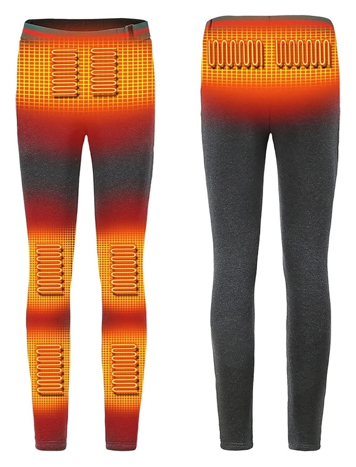 Ropa Interior térmica, Traje Calefactor, Ropa Interior eléctrica de Invierno para Mujer, Pantalones térmicos Lavables, para Senderismo al Aire Libre, esquí, Pesca, Acampada (Gris, L)