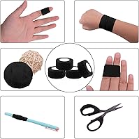 Vista 4 de BQTQ 84 rollos de vendaje autoadhesivo de 1 pulgada x 5 yardas, cinta elástica atlética autoadhesiva deportiva negra para muñeca, tobillo