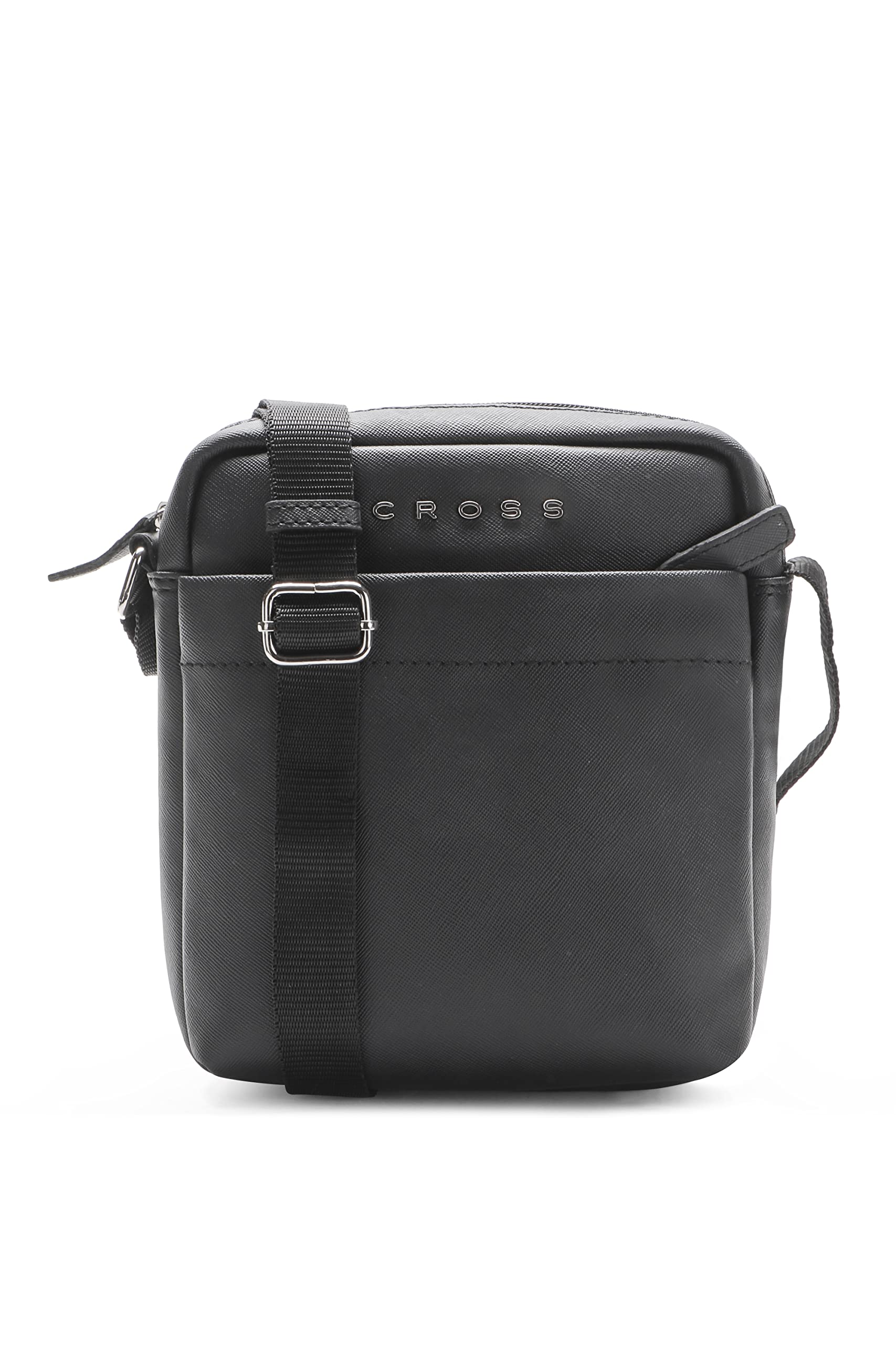 Sling Crossbody Bag One Side Travel Messenger Multipurpose Genuine Leather Tablet Bag for Men And Women Office Business Outdoor Daily use with Adjustable Shoulder Strap - Black-image-12