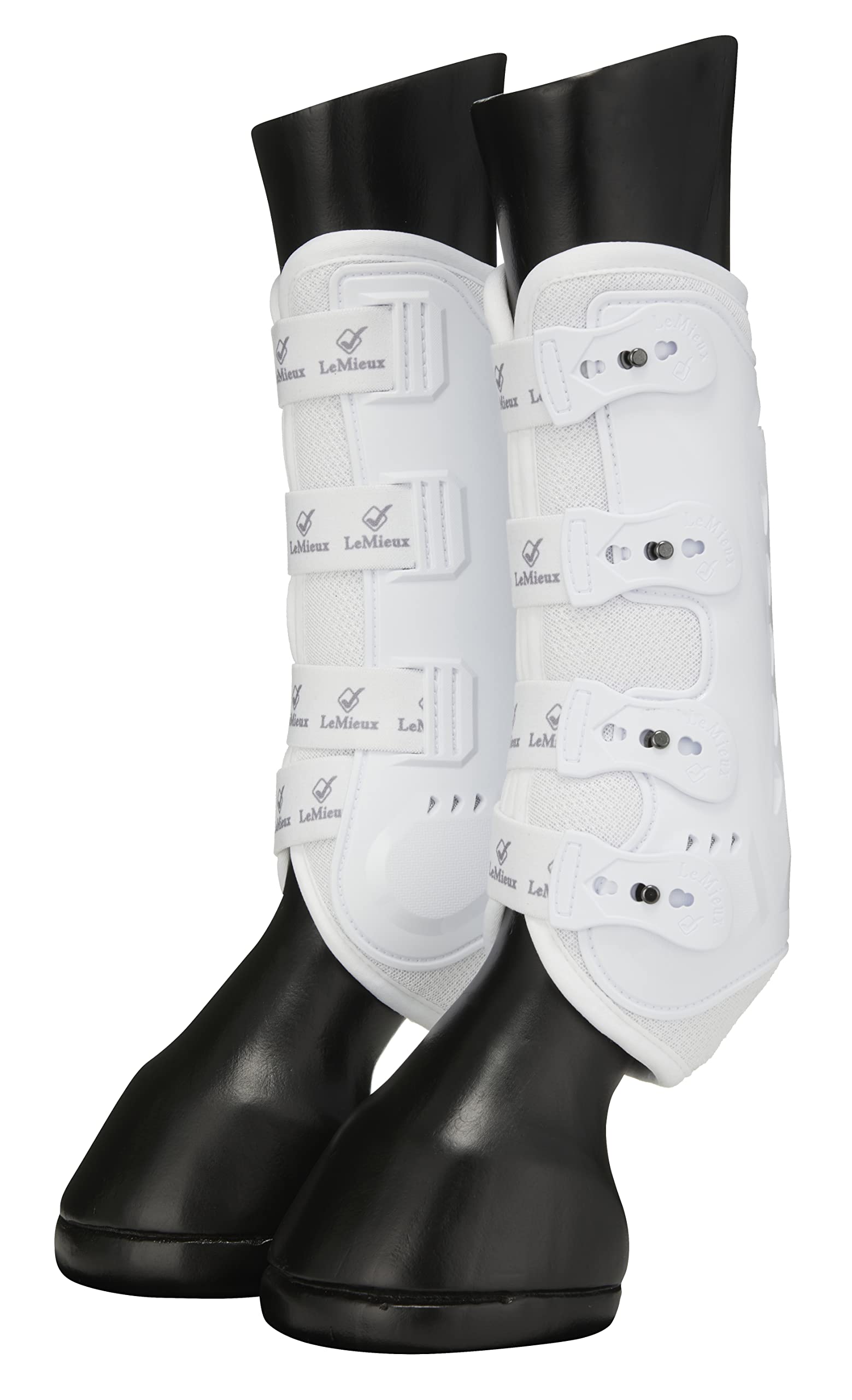 LeMieux Ultra Mesh Snug Support Horse Boots - Protective Gear and Training Equipment - Equine Boots, Wraps & Accessories (White/Front Large)