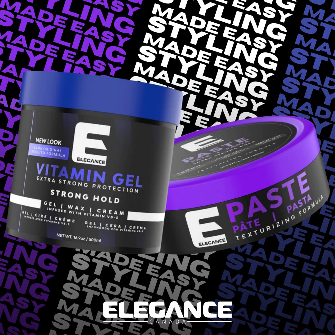 Elegance Vitamin Pro-VB5 Hair Styling Gel Strong Hold 500 Ml