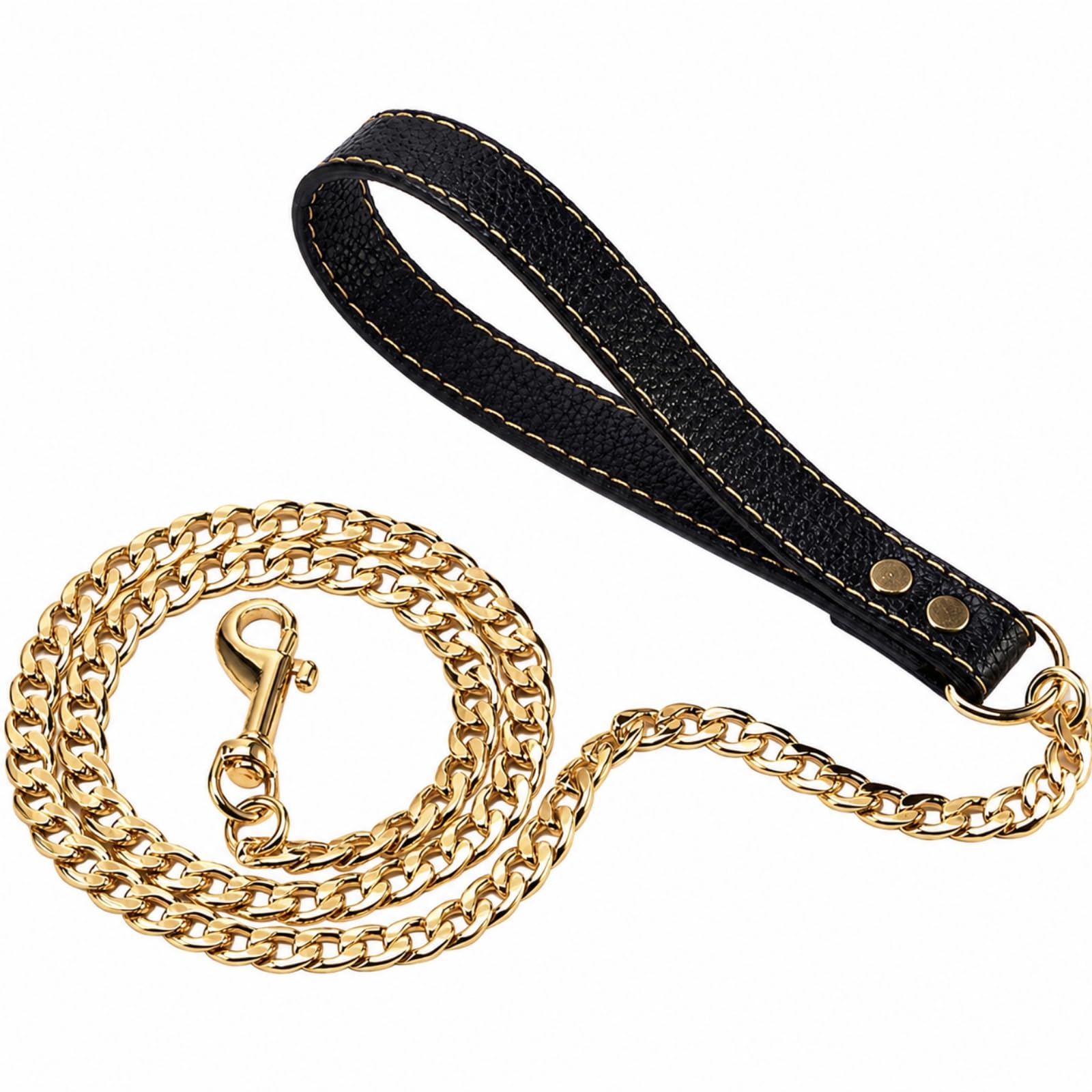 Guinzaglio con D'acciaio Durevole, Oro, 120 Cm