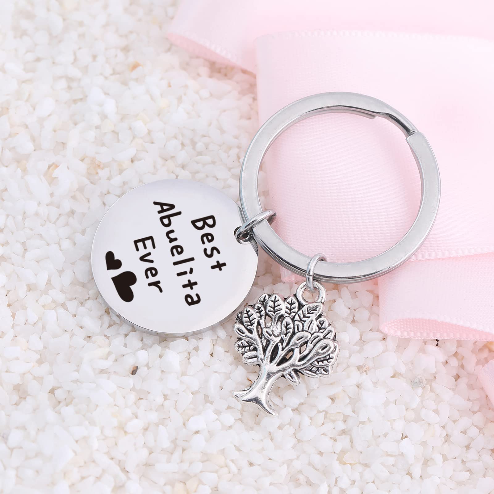 RSZOTW Abuelita Gifts Abuela Gifts Grandma Keychain Best Abuelita Ever Jewelry For Mimi Granny Grandmother Keychain Mother's Day Gift