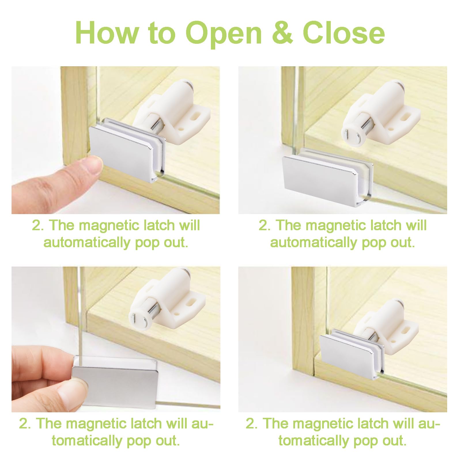 T Tulead Cierre Magnético Para Puerta De Vidrio, Cierre De Bisagra N