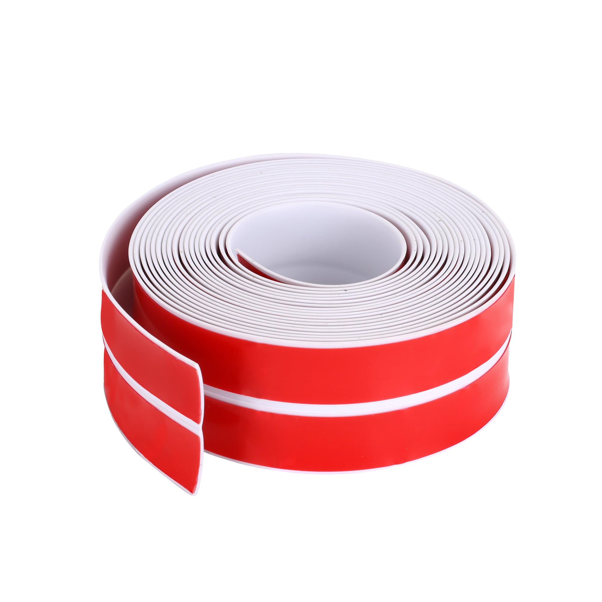 WeeGoo 6M Self Adhesive Plastic Skirting Board, 6 cm Wide White Flexible Moulding Trim, Flexible Edging Baseboard for Floor Ceiling Wall Corners Furniture
