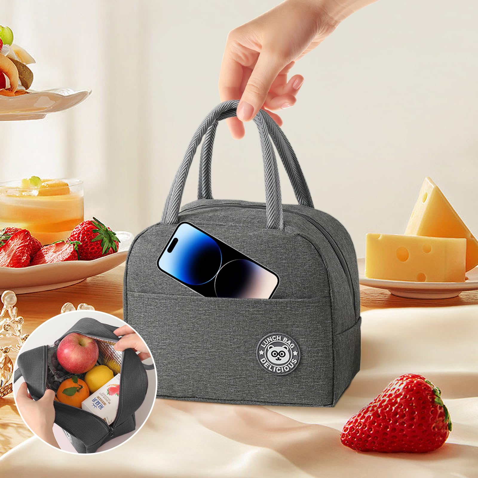 Borsa Termica 2 Pezzi Borsa Frigo Piccola UNIANE - 2 Pezzi Pieghevoli Da 7L Per Viaggi E Picnic Borsa Termica UNIANE 2 Pezzi