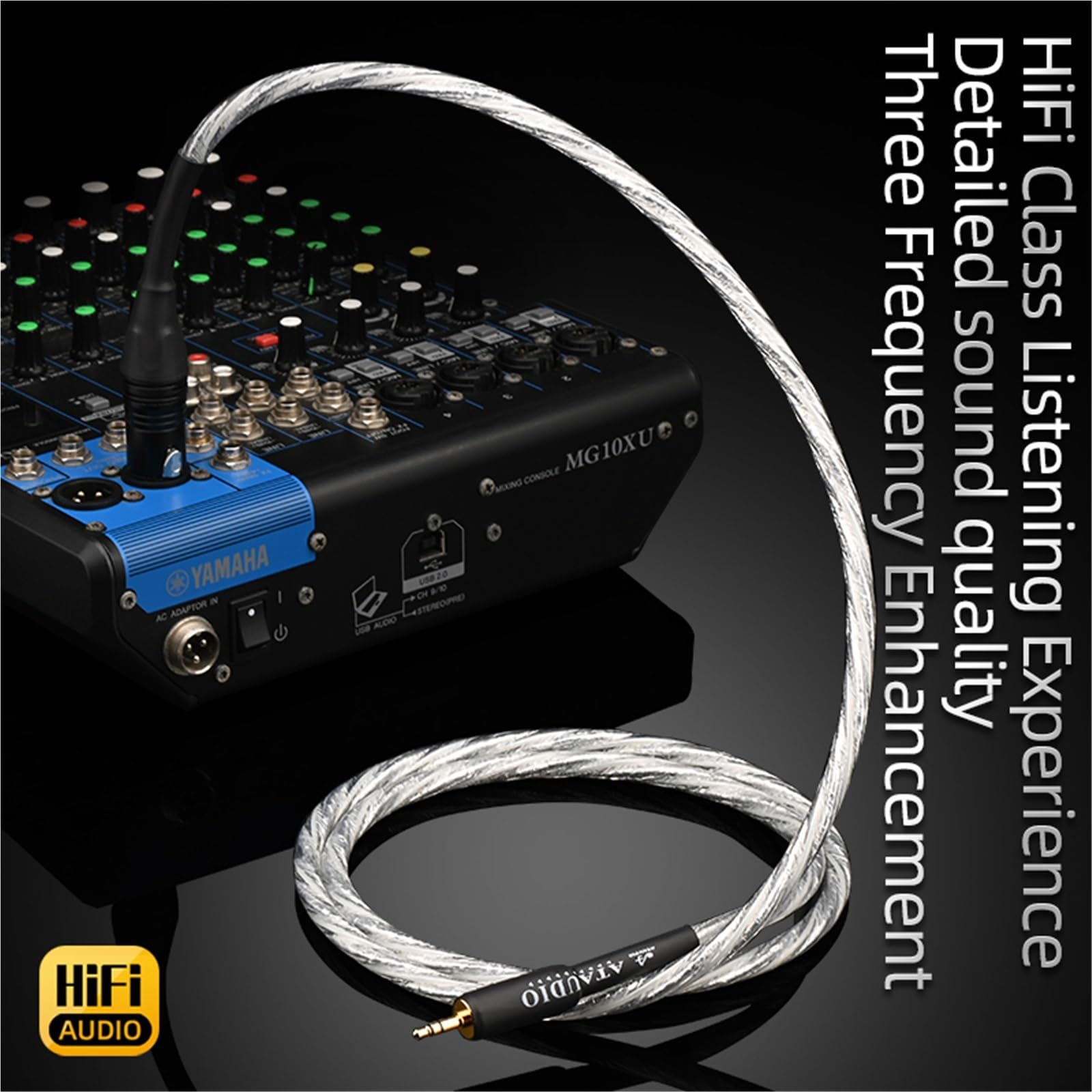 6N pozłacany kabel audio HiFi 3,5 mm do XLRR żeński kabel audio z pozłacaną wtyczką do wzmacniacza stereo 3,5 do XLRR męski (3 m)