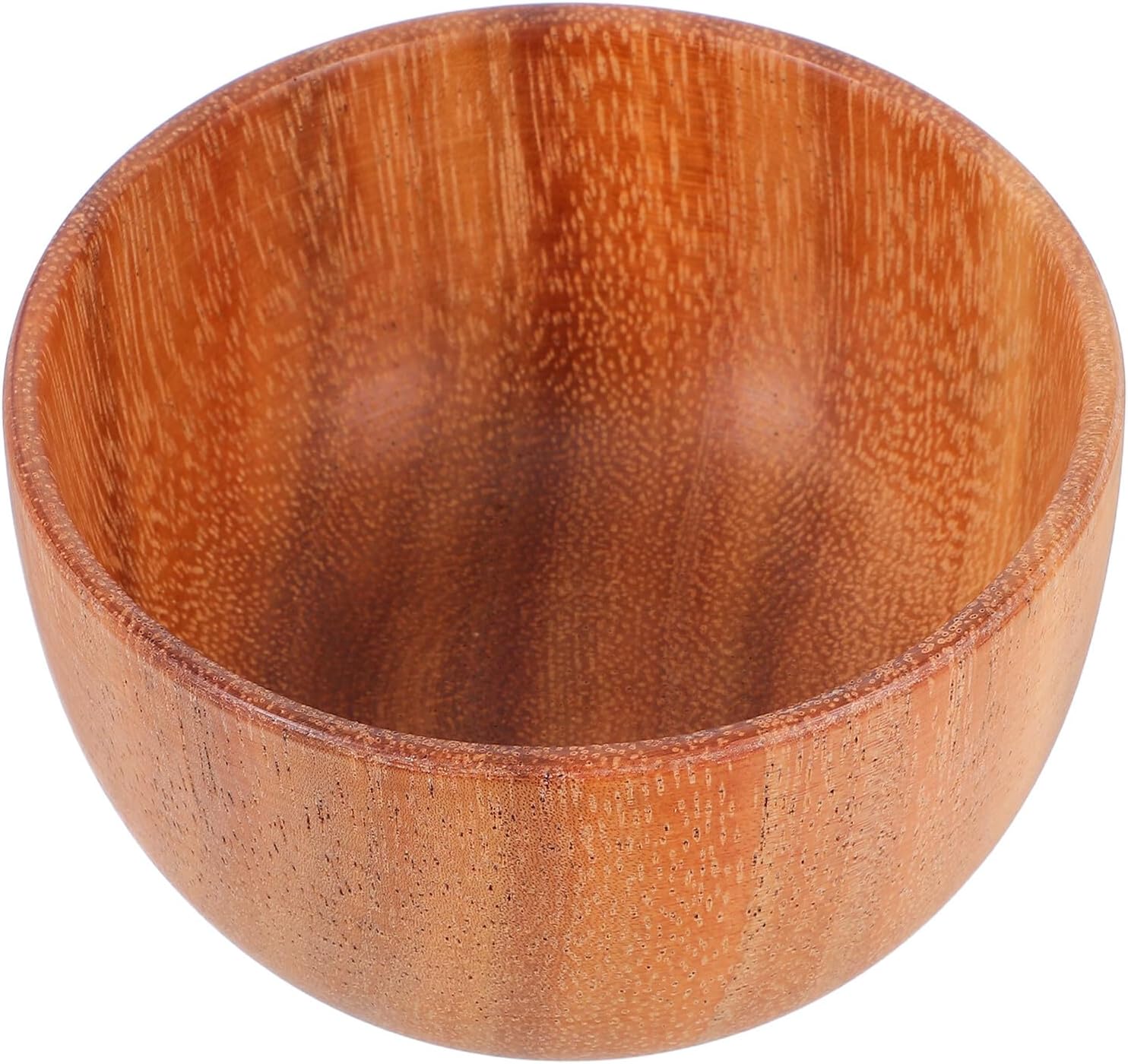 Wooden Shaving Lather Bowl for Men, Beard Bubble Soap Dish, Lightweight Natural Wood Shave Cream Bowl, Grooming Supply for Home and Travel Use