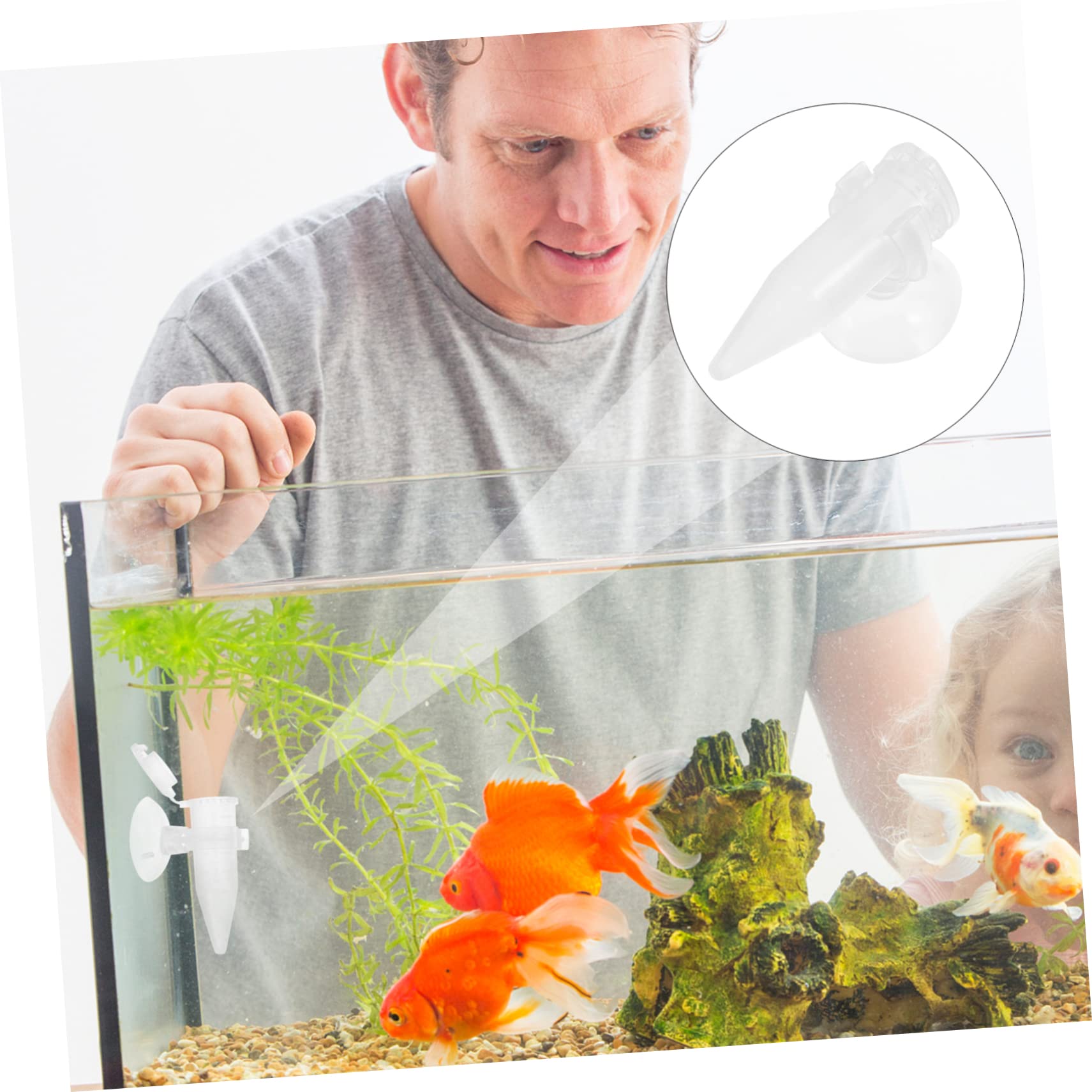 Mipcase 15piezas Alimentador Automático De Camarones con Tubo y Ventosa para Acuario Diseño Transparente y Fácil De Limpiar para Peceras y Cría De Peces