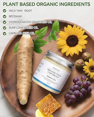 Miniatura 2 de Wild Yam Cream, 4 onzas de crema orgánica de ñame silvestre sin perfume para mujeres, apoyo para el equilibrio, sin OMG, sin parabenos,