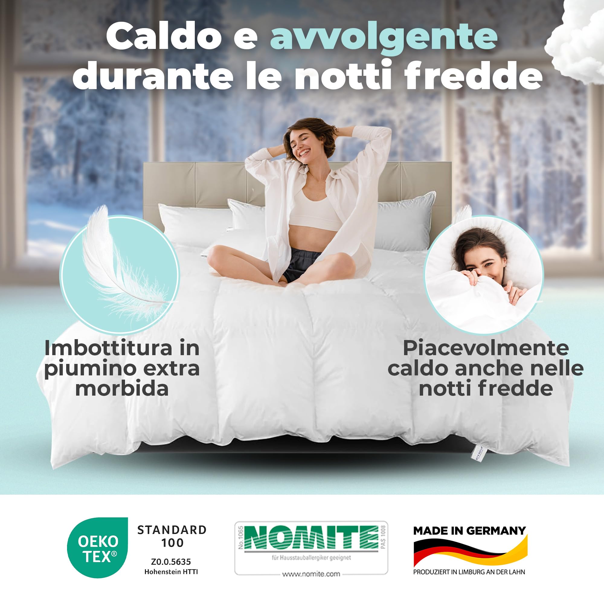 BEFA NATUR Couette en Pur Duvet Toutes (1, Piumino invernale, 155x220 cm)