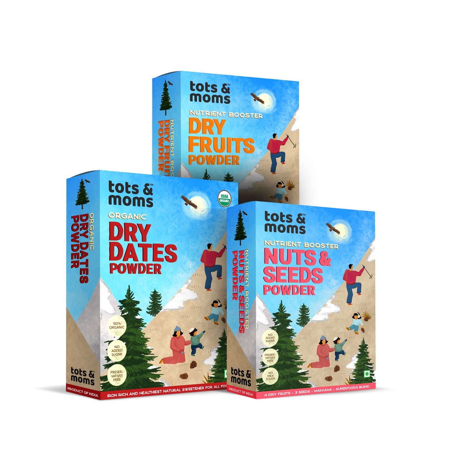 Tots & Moms Dry Fruits Mixes Combo | Dry Fruits Powder-100g | Nuts & Seeds Powder-100g |Dry Dates Powder-200g |Pack of 3 (B0933DVPT6) Amazon Price History, Amazon Price Tracker