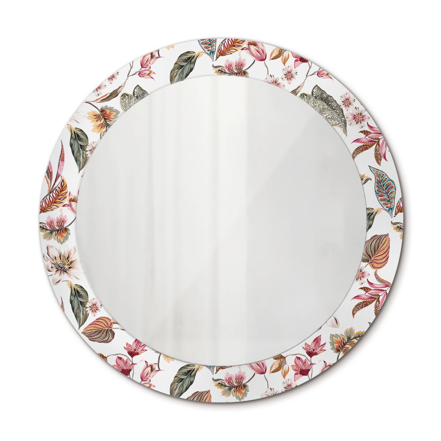 Miroir avec impression fleurs vintage decoration murale chambre salon 70cm