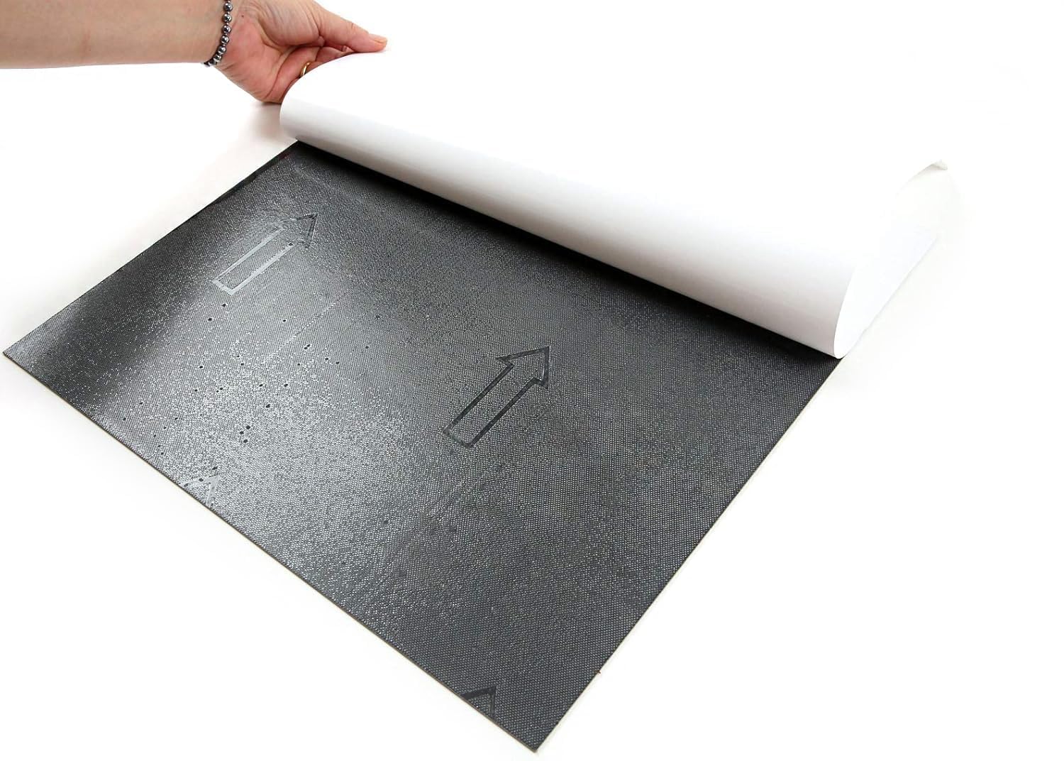ROSEROSA Azulejos de vinilo de núcleo rígido con patrón de hormigón, 40 cm x 40 cm, 2 mm de grosor, impermeables, autoadhesivas, duraderas, LVT-ECK-211