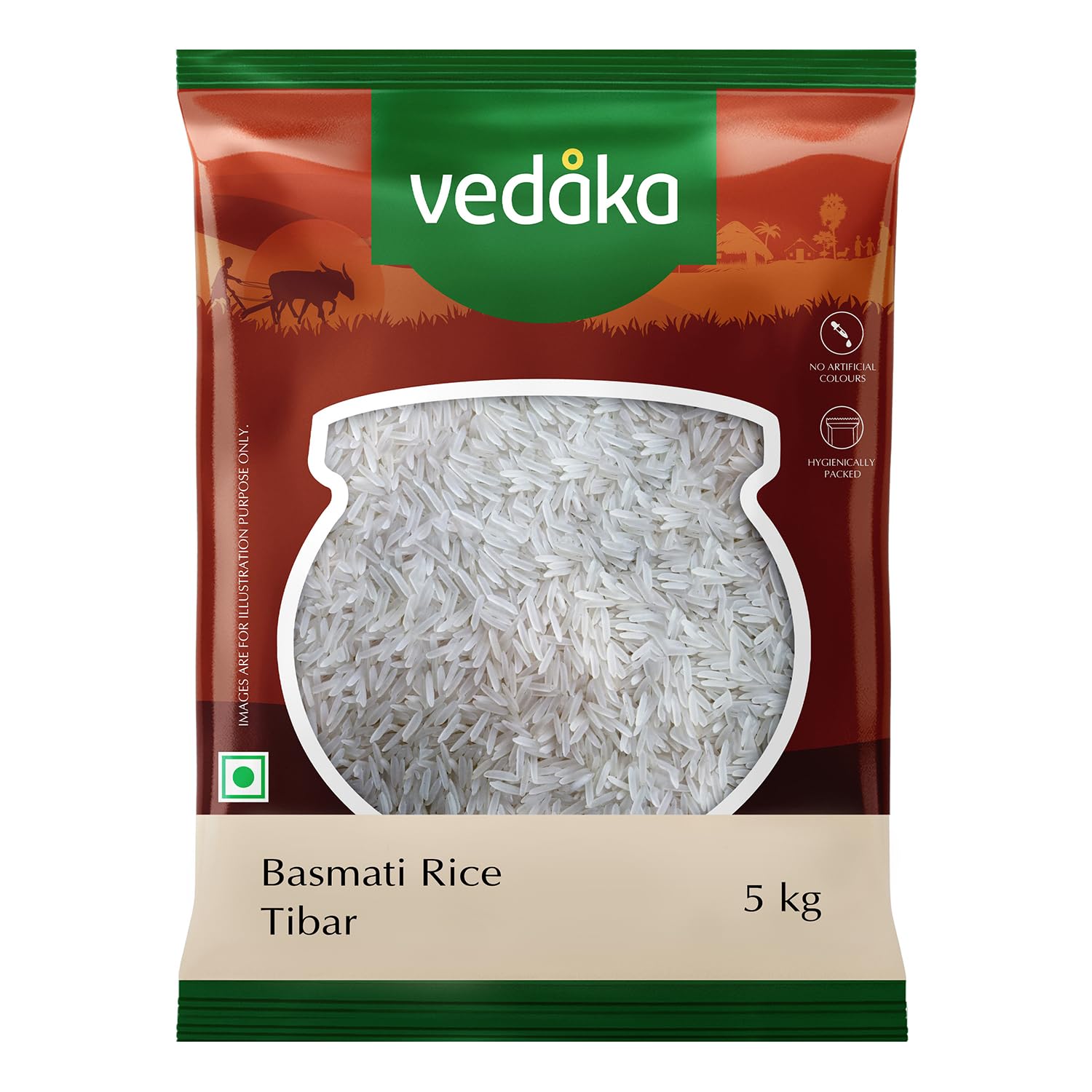 Amazon Brand - Vedaka Basmati Rice Tibar | 5 Kg