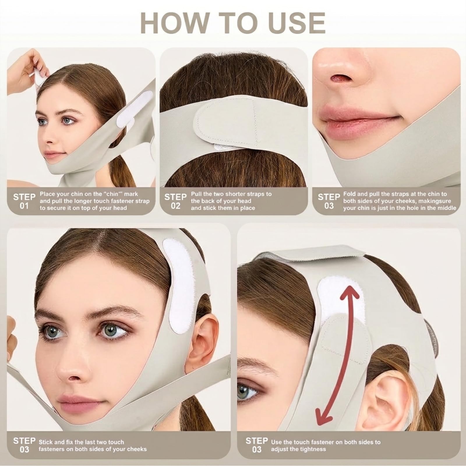Reductor de Papada, Mentonera Postquirurgica, Jawliner de Graphen, Banda Facial de Levantamiento, Cinturón Facial Ajustable, Transpirable, para Todo Tipo de Rostro, Morado