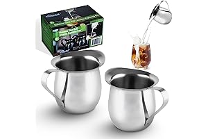 EHOMEA2Z Stainless Steel Coffee Creamer Cups