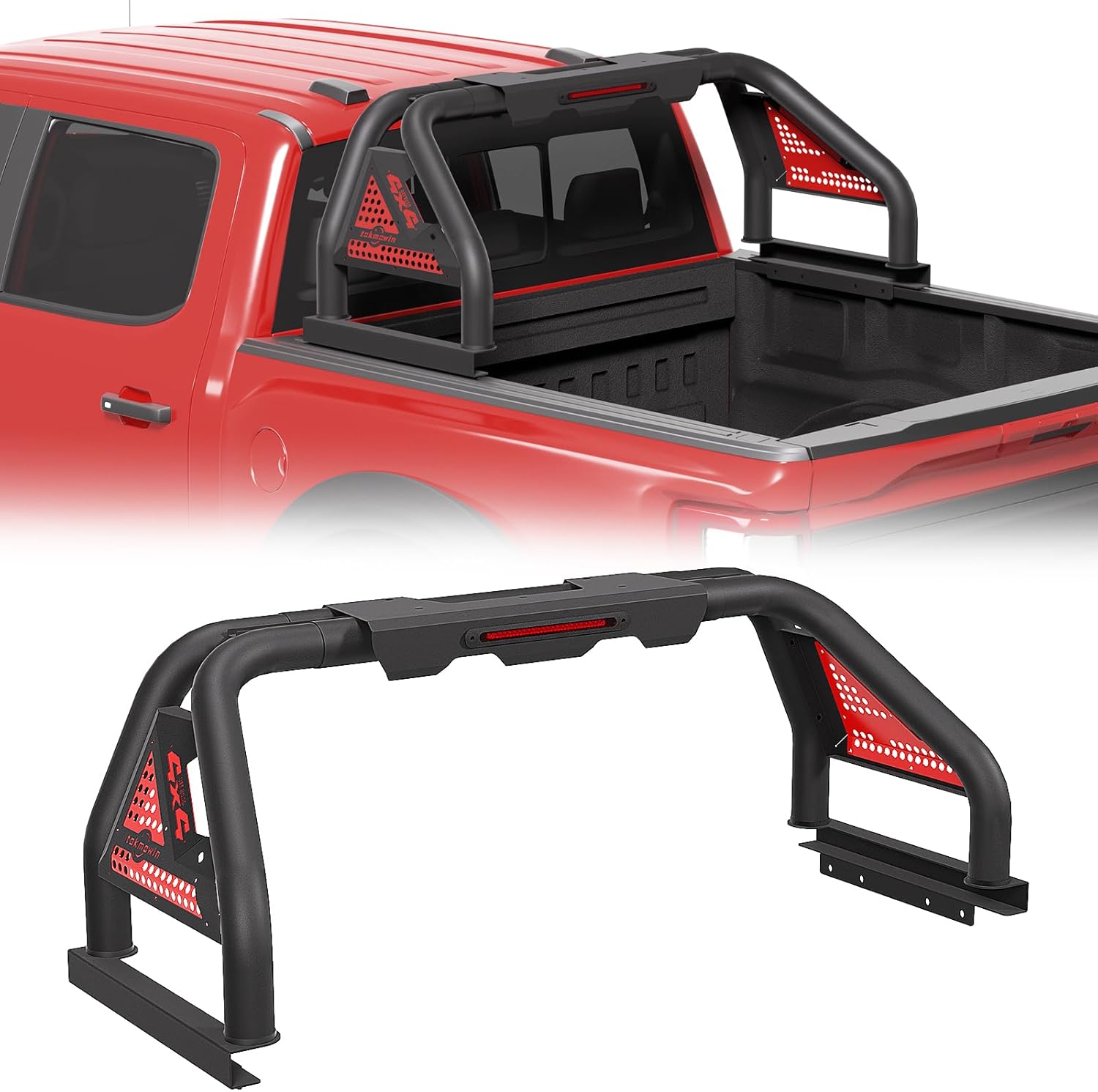 Roll Bar for Mid Size Pickup Truck, Adjustable Sport Bar Chase Rack Compatible with Toyota Tacoma,Tundra for Jeep Gladiator JT, for GMC Canyon & Chevrolet Colorado, for Ford Ranger, Frontier