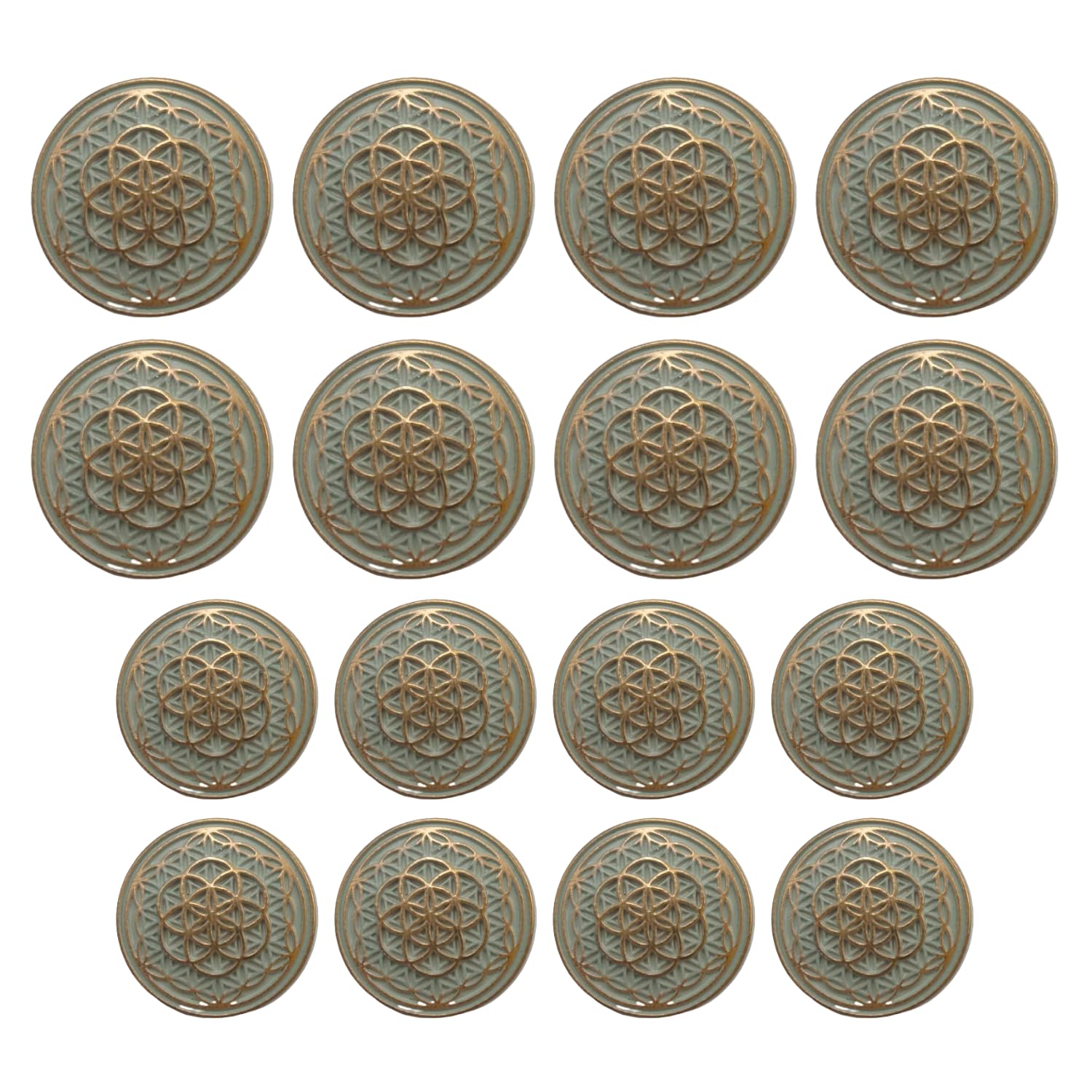 Ani accessories EID Special Infinite Design Metal Button for Coat Blazer Suit, Sherwani and Indian Dresses Sports Coat Size8 Big and 8 Small (Green)-picture-50