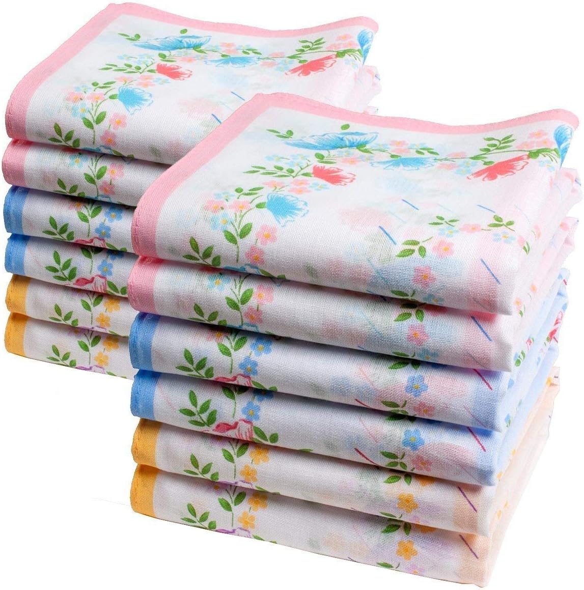 Women's Cotton Floral Pattern Handkerchief (Multicolour, Large)