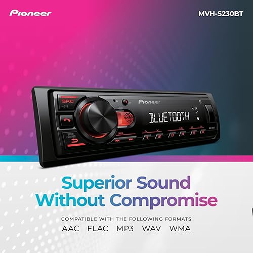Miniatura 5 de Pioneer MVH-S230BT Receptor de medios digitales 1-DIN - Bluetooth, USB, salida de 50 W x 4, radio AMFM, compatible con iPhoneAndroid, salida RCA