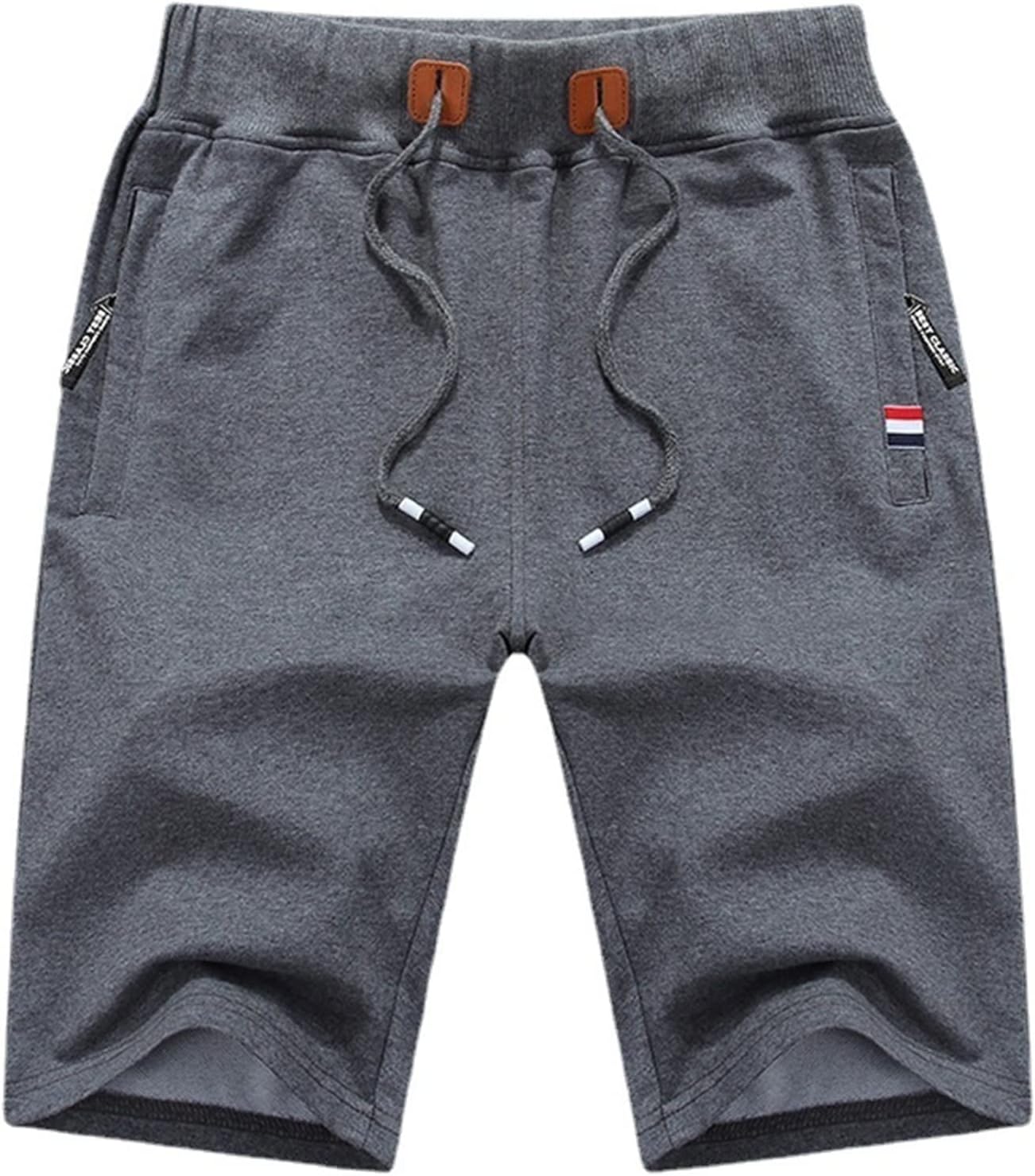 Cicilin Mens Sports Shorts Casual Joggers Workout Summer Shorts with Zip Pockets