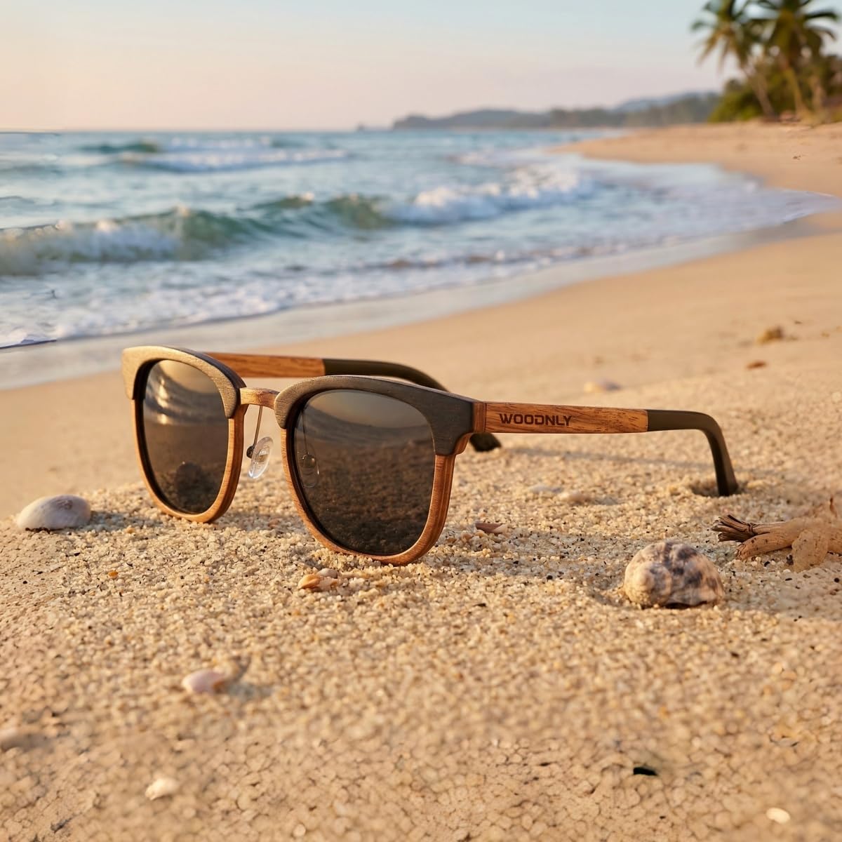 Gafas de Sol Retro de Madera Polarizadas - Gafas de Sol de Moda con Funda de Bambú para Hombre y Mujer Regalos Perfectos