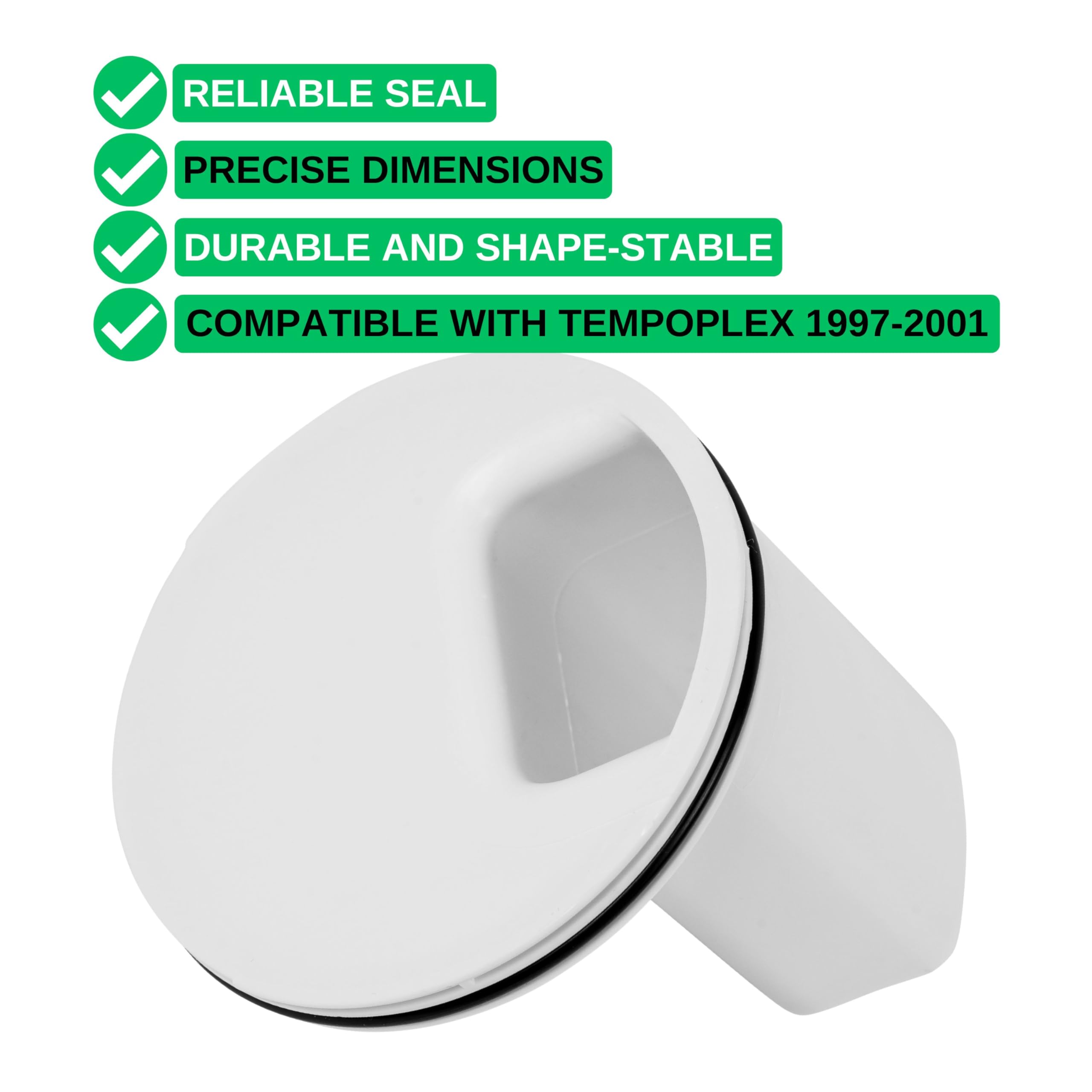 Junta de tubo de inmersión de repuesto, 2 pzs, compatible con tubo de inmersión Viega Tempoplex modelo 6956.1-821 artículo 318 260 para series de 1997 a 2001, DE 80 mm DI 75 mm grosor 2,5 mm