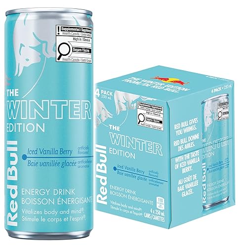 Red Bull Energy Drink, Iced Vanilla Berry, 250ml (4 pack)