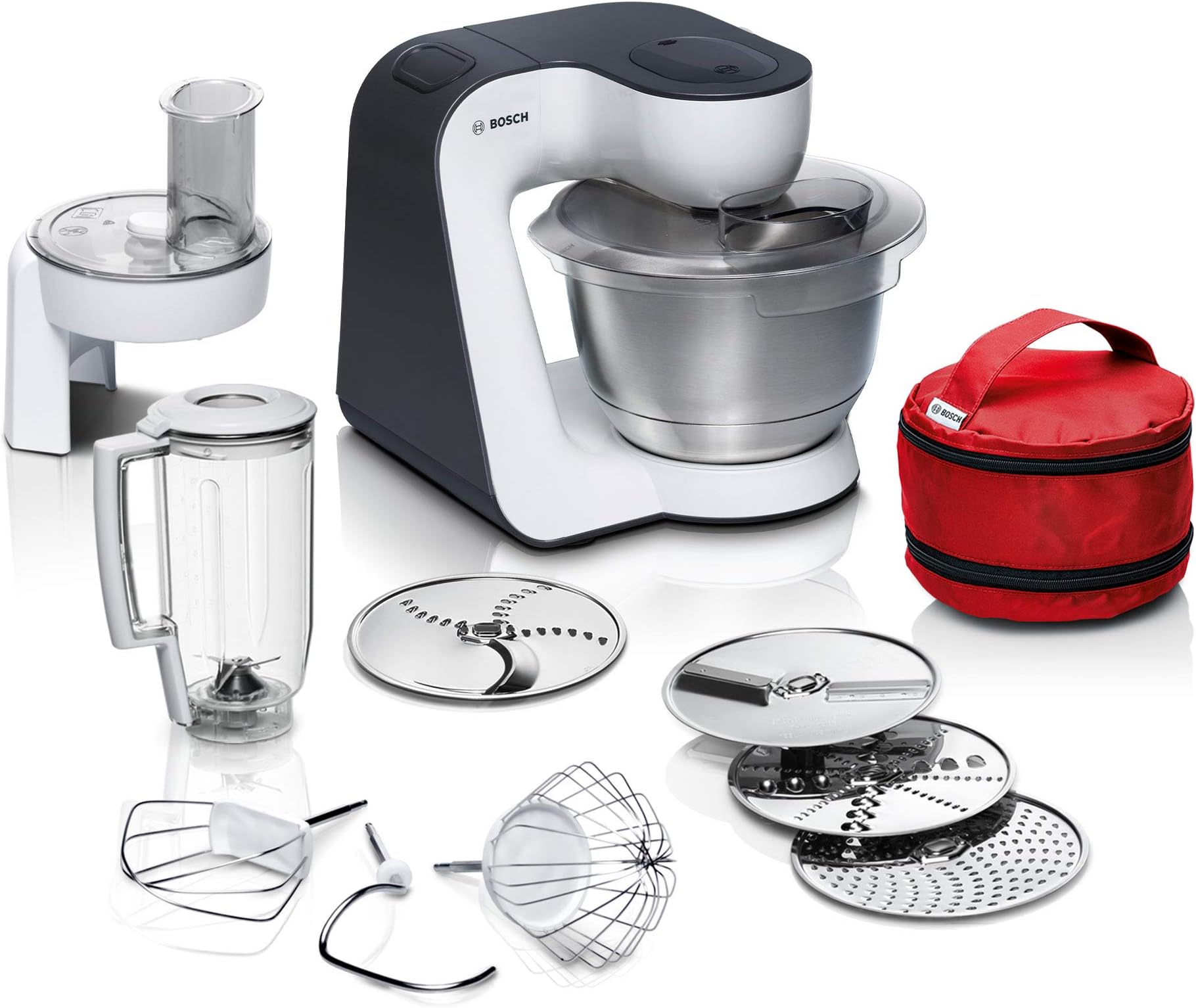 BoschMUM50E32DE food processor - food processors (Silver, Stainless steel, Gardy-/K.stecker ohne Erdung, 50/60 Hz, Dough)