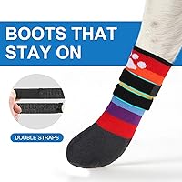 Vista 29 de BEAUTYZOO Calcetines antideslizantes para perros, zapatos para perros para pavimento caliente/frío, nieve y días de lluvia, botines de agarre