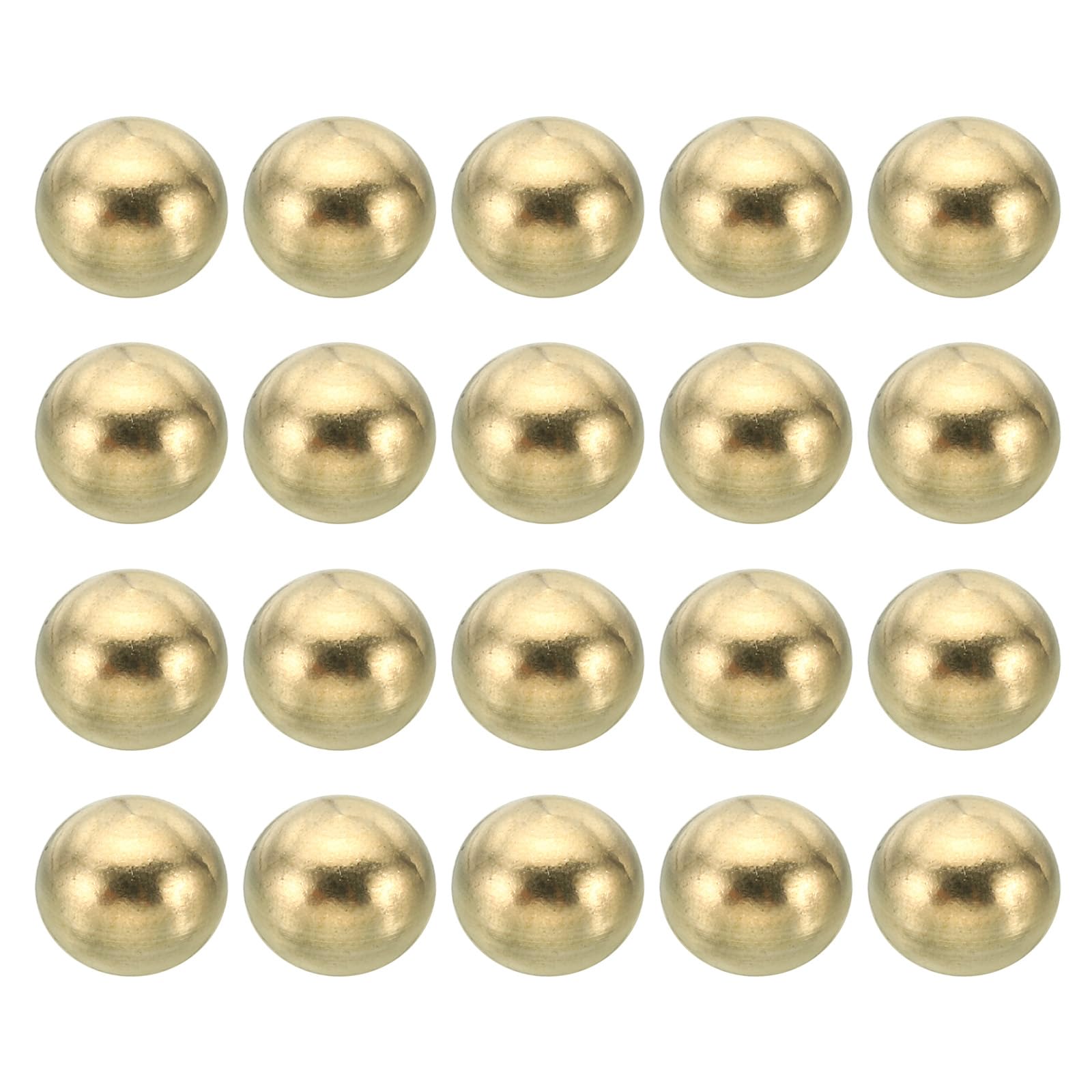 PATIKIL M5x0.8 Filettatura Tappo Dadi Manopola 20 Pacco Ottone Sfera Lampada Decorazione Vite Tappi Dado Custodia Dado per Mobili Illuminazione o Fai da Te Progetto 10mm