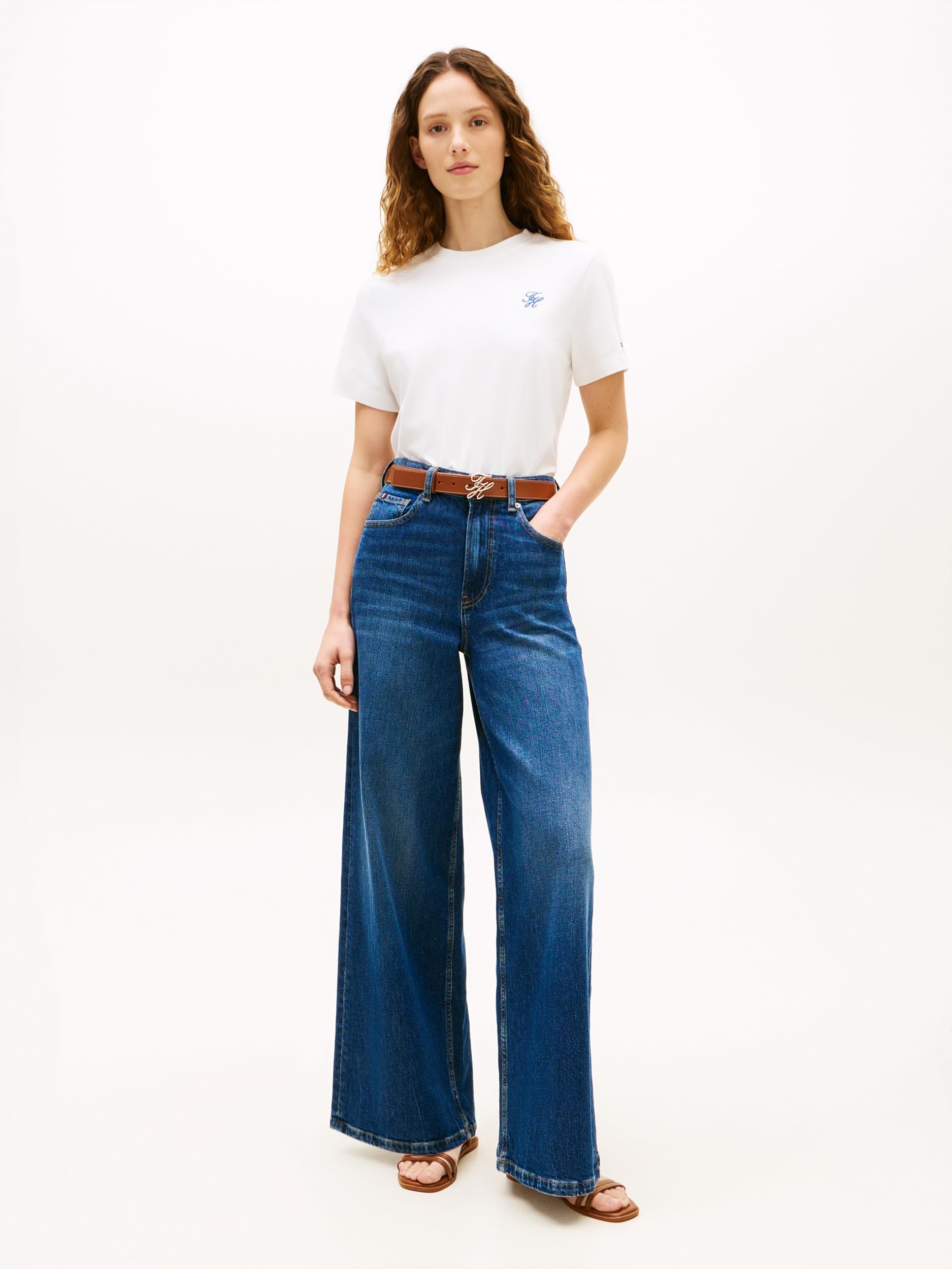 Tommy Hilfiger Koszulka S/S Kobiety Th Script Reg C-nk Ss Tee Ww0ww47809 (1 w zestawie)