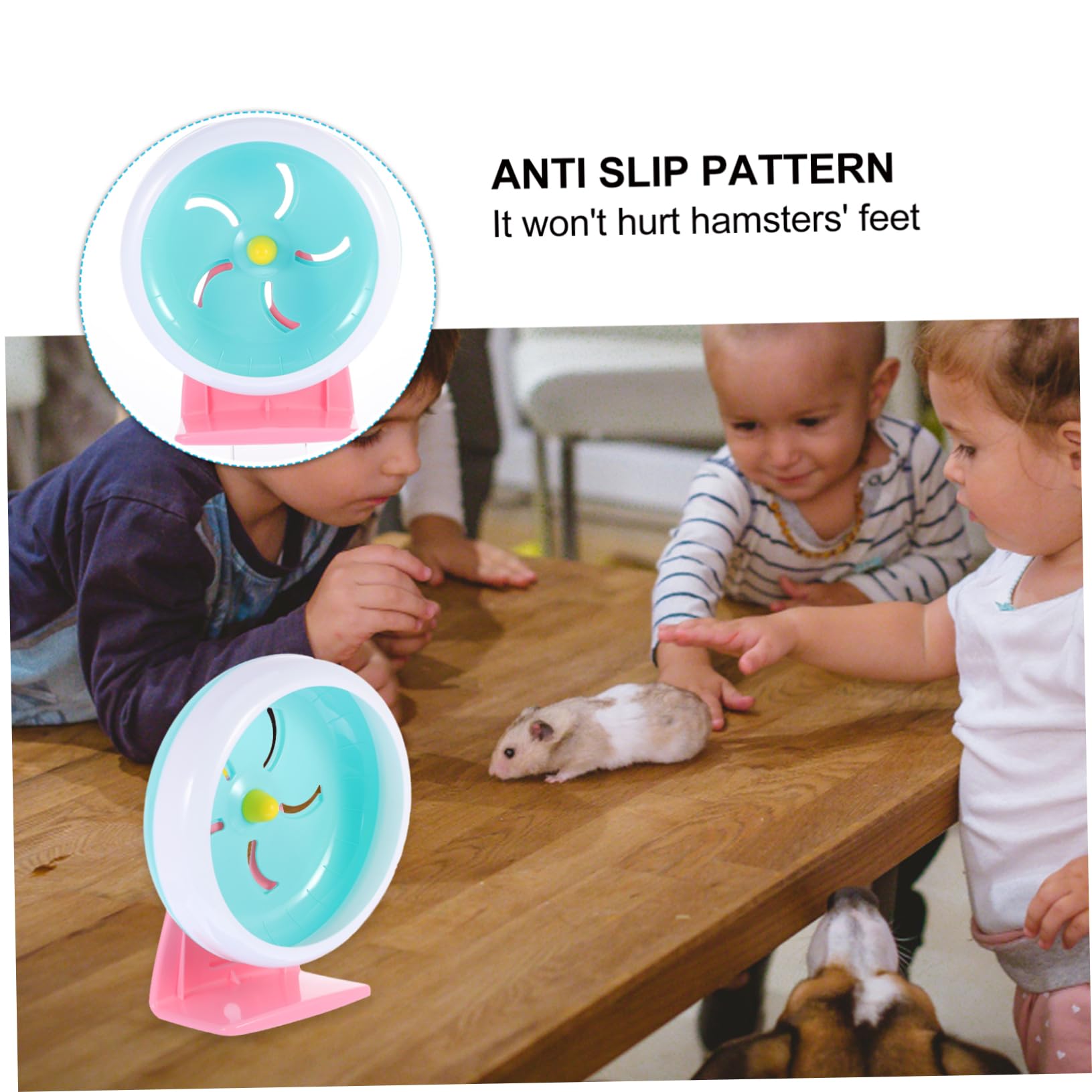 DOITOOL 2piezas Rueda De Ejercicio Silenciosa para Hámsters De Juguete De Plástico para Mascotas para Hámsters Gerbiles y Otros Animales Pequeños Diseño Seguro Ruido Diversión y