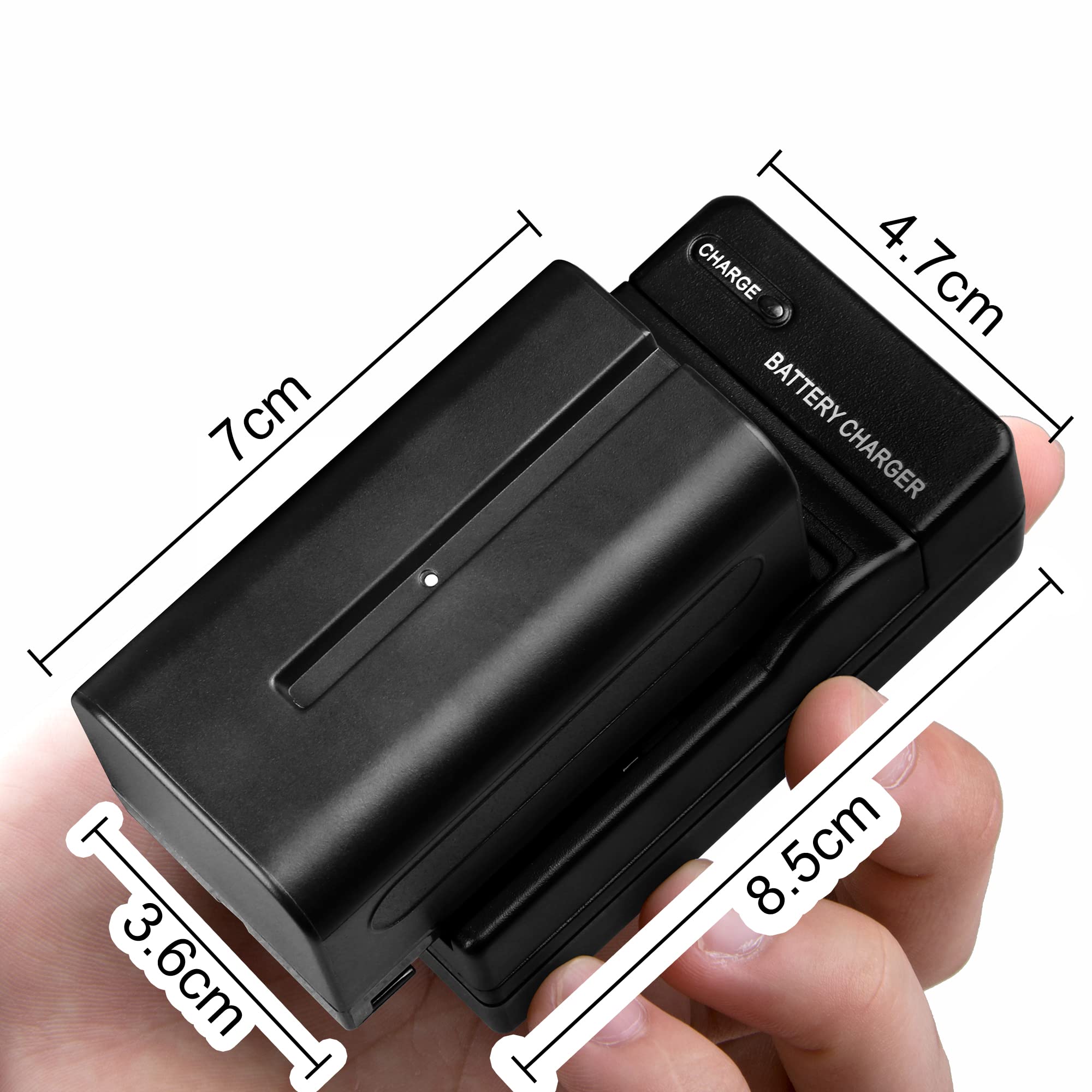 GVM Video Light Power Supply Accessories for LED 800D 480 880RS Studio Panneau Lumineux pour Interview Spare Battery with Charger ​Plein Air Portrait Photographie Vidéo Tir Éclairage BC-75 Battery